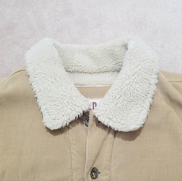 OLD NAVY Sherpa Lined Corduroy Jacket 100% Cotton Unisex Size XL Excellent Cond - Picture 6 of 12